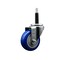 Service Caster 3.5'' Blue Poly Wheel Swivel 3/4'' Expanding Stem Caster SCC-EX20S3514-PPUB-BLUE-34 - alternate 1